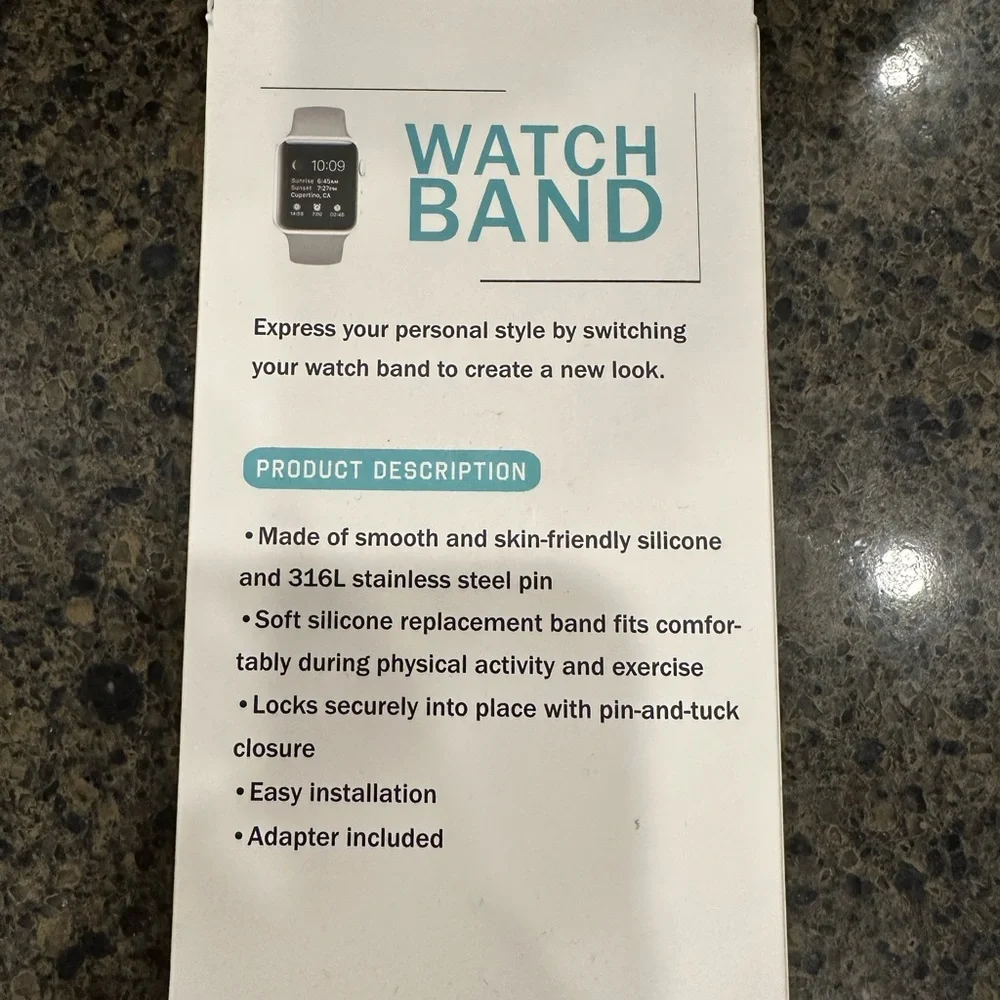 New In Box Apple Watch Silicon Band in 2 colors